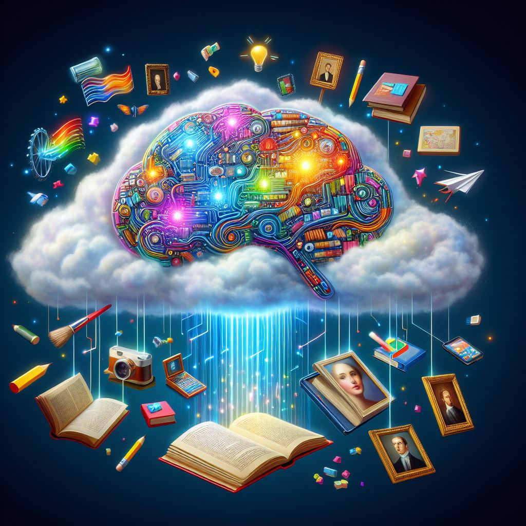 Felhő, amely a mesterséges intelligenciát képviseli